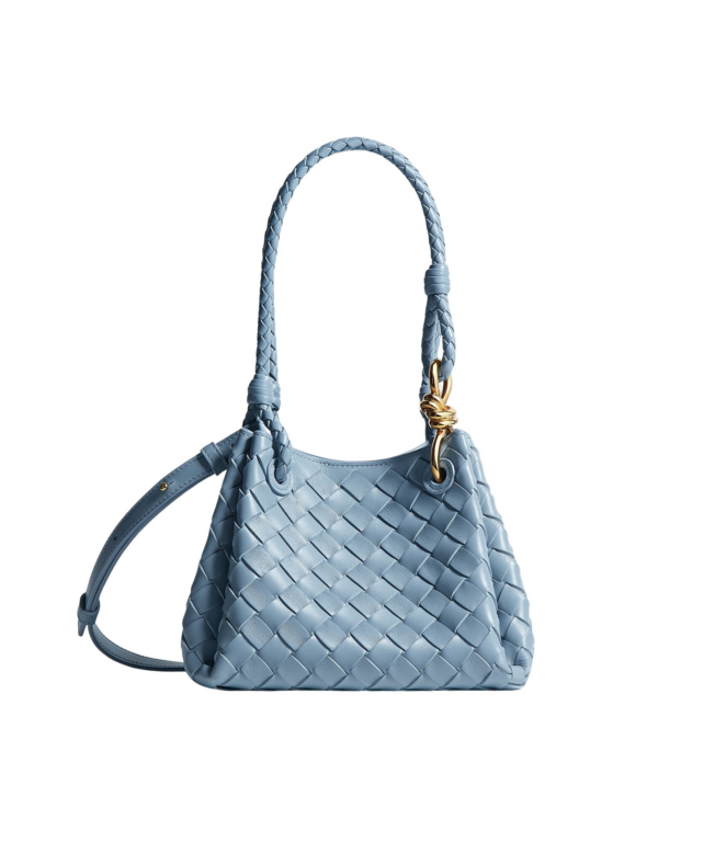 Khaite Women's Small Parachute in Mineral - Grey Shoulder & Crossbody Bags - The Lotus Tote Bag - Shop at Luxury Shoes 