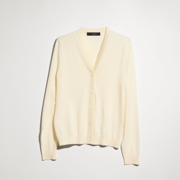 Gucci Fine wool cardigan with embroidery - Knitwear - Italian Luxury Ready-to-Wear at Luxury Shoes 