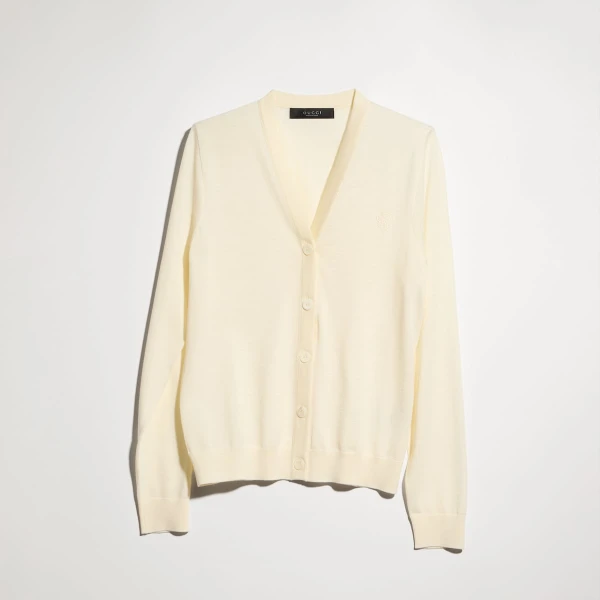 Gucci Fine wool cardigan with embroidery - Knitwear - Italian Luxury Ready-to-Wear at Luxury Shoes 