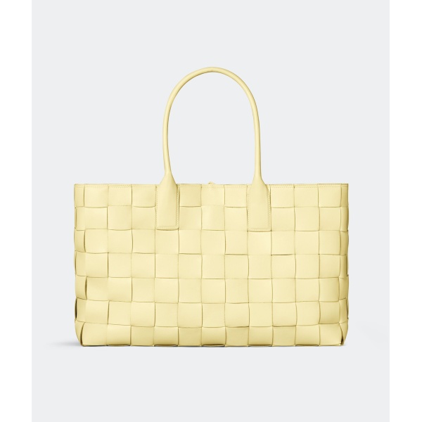 Khaite Maxi Intreccio Tote in Ice cream - Ivory Totes & Top-Handle Bags - The Lotus Tote Bag - Shop at Luxury Shoes 