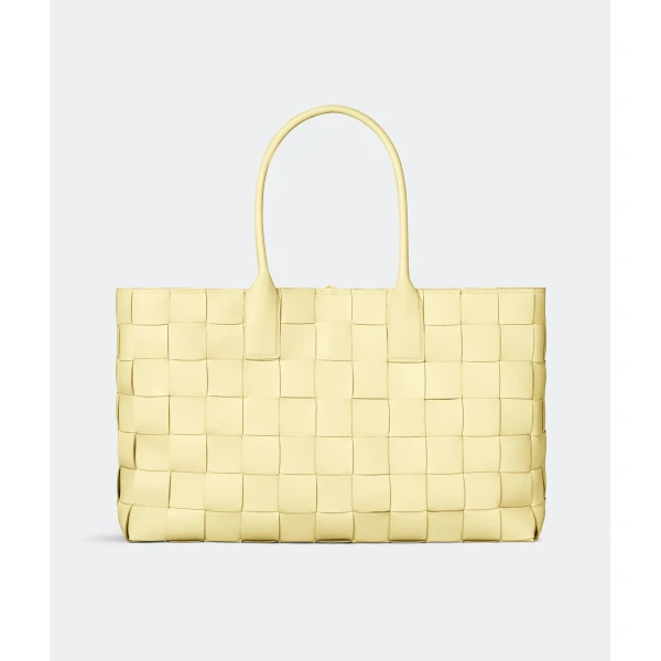 Khaite Maxi Intreccio Tote in Ice cream - Ivory Totes & Top-Handle Bags - The Lotus Tote Bag - Shop at Luxury Shoes 