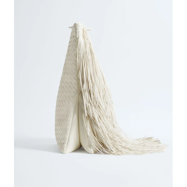 Khaite Women's Giornale Pouch in Alabaster - Ivory Clutch Bags - The Lotus Tote Bag - Shop at Luxury Shoes 