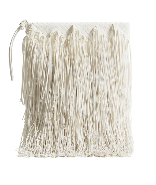 Khaite Women's Giornale Pouch in Alabaster - Ivory Clutch Bags - The Lotus Tote Bag - Shop at Luxury Shoes 