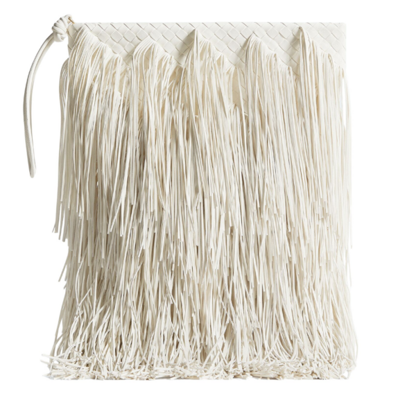 Khaite Women's Giornale Pouch in Alabaster - Ivory Clutch Bags - The Lotus Tote Bag - Shop at Luxury Shoes 