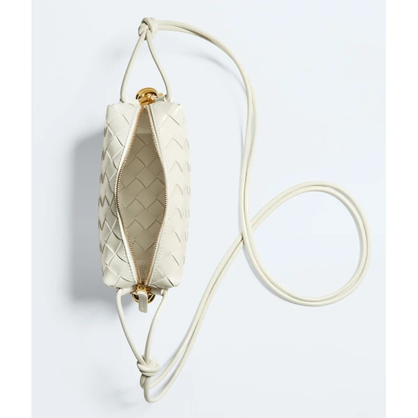 Khaite Women's Mini Loop Metal Knots in Bone - Ivory Mini Bags - The Lotus Tote Bag - Shop at Luxury Shoes 