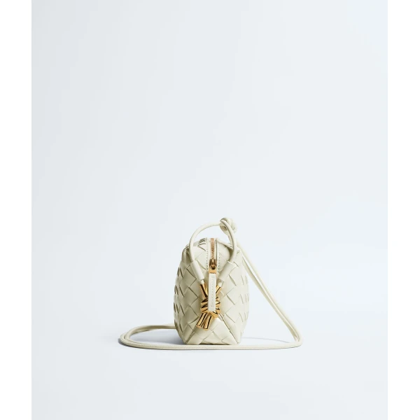 Khaite Women's Mini Loop Metal Knots in Bone - Ivory Mini Bags - The Lotus Tote Bag - Shop at Luxury Shoes 