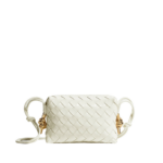 Khaite Women's Mini Loop Metal Knots in Bone - Ivory Mini Bags - The Lotus Tote Bag - Shop at Luxury Shoes 