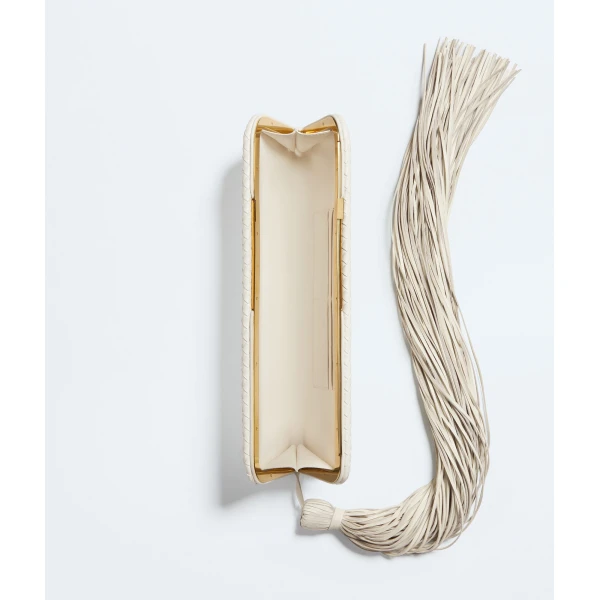 Khaite Women's Serata Clutch in Alabaster - Ivory Clutch Bags - The Lotus Tote Bag - Shop at Luxury Shoes 