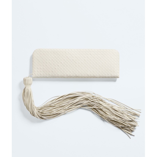 Khaite Women's Serata Clutch in Alabaster - Ivory Clutch Bags - The Lotus Tote Bag - Shop at Luxury Shoes 