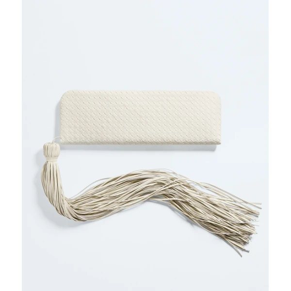 Khaite Women's Serata Clutch in Alabaster - Ivory Clutch Bags - The Lotus Tote Bag - Shop at Luxury Shoes 