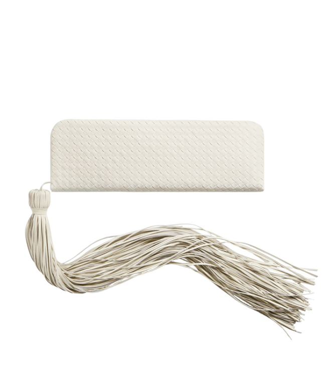 Khaite Women's Serata Clutch in Alabaster - Ivory Clutch Bags - The Lotus Tote Bag - Shop at Luxury Shoes 
