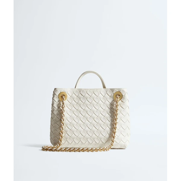 Khaite Women's Small Andiamo Chain in Alabaster - Ivory Shoulder & Crossbody Bags - The Lotus Tote Bag - Shop at Luxury Shoes 