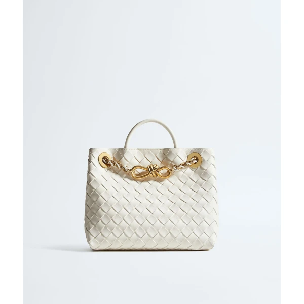 Khaite Women's Small Andiamo Chain in Alabaster - Ivory Shoulder & Crossbody Bags - The Lotus Tote Bag - Shop at Luxury Shoes 