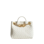 Khaite Women's Small Andiamo Chain in Alabaster - Ivory Shoulder & Crossbody Bags - The Lotus Tote Bag - Shop at Luxury Shoes 