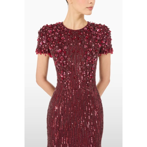 Jenny Packham  Red gown