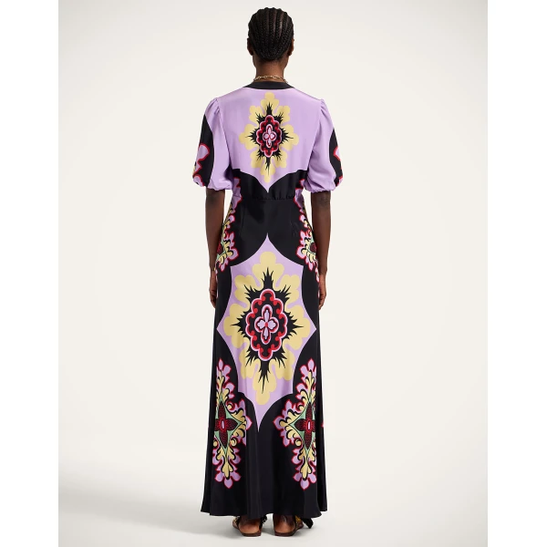 La DoubleJ Angelica Dress Corsage Placée Ivory in Envers Satin - Dresses - Milanese Maximalist Fashion at Luxury Shoes 
