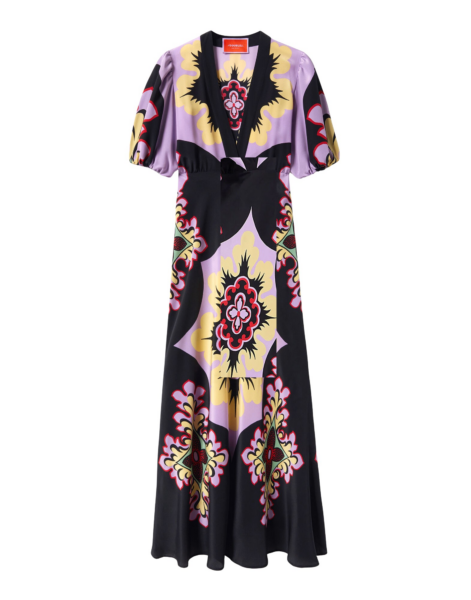 La DoubleJ Angelica Dress Corsage Placée Ivory in Envers Satin - Dresses - Milanese Maximalist Fashion at Luxury Shoes 