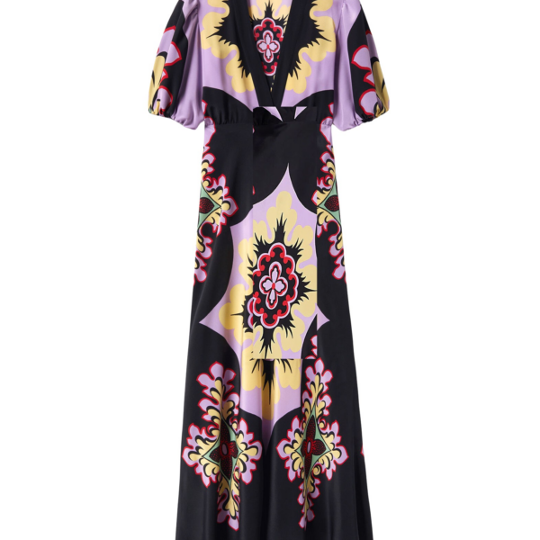La DoubleJ Angelica Dress Corsage Placée Ivory in Envers Satin