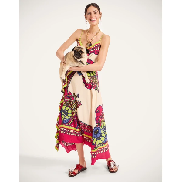 La DoubleJ Aura Dress Solid Ecru in Cotton Plumetis Lace - Dresses - Milanese Maximalist Fashion at Luxury Shoes 