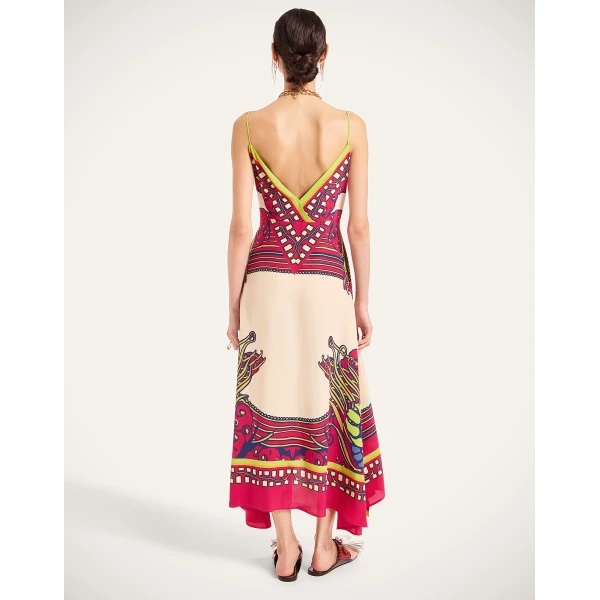 La DoubleJ Aura Dress Solid Ecru in Cotton Plumetis Lace - Dresses - Milanese Maximalist Fashion at Luxury Shoes 