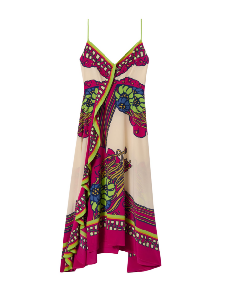La DoubleJ Aura Dress Solid Ecru in Cotton Plumetis Lace - Dresses - Milanese Maximalist Fashion at Luxury Shoes 