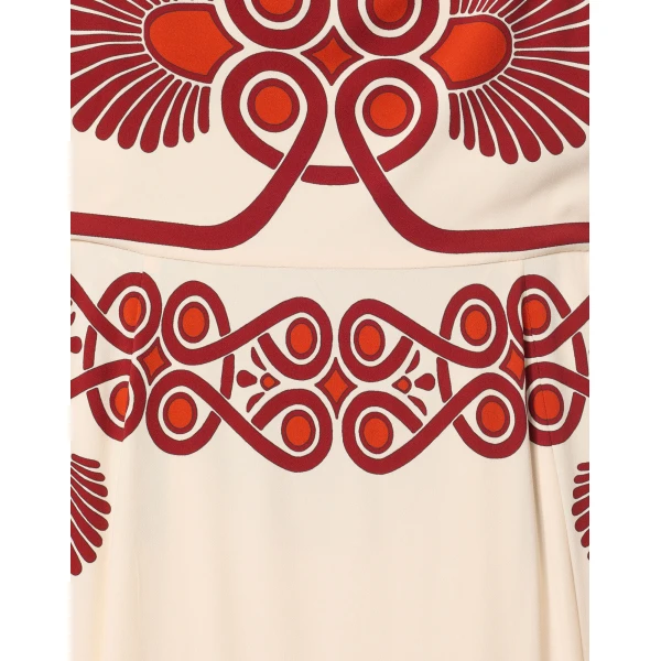 La DoubleJ Buy Me A Martini Dress Medallion Placée Cream in Envers Satin - Dresses - Milanese Maximalist Fashion at Luxury Shoes 