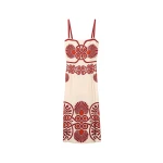 La DoubleJ Buy Me A Martini Dress Medallion Placée Cream in Envers Satin