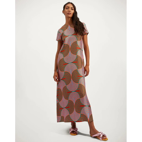 La DoubleJ Chemise Swing Dress Florence Placée Ivory in Silk Twill - Dresses - Milanese Maximalist Fashion at Luxury Shoes 