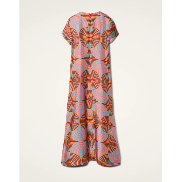 La DoubleJ Chemise Swing Dress Florence Placée Ivory in Silk Twill - Dresses - Milanese Maximalist Fashion at Luxury Shoes 