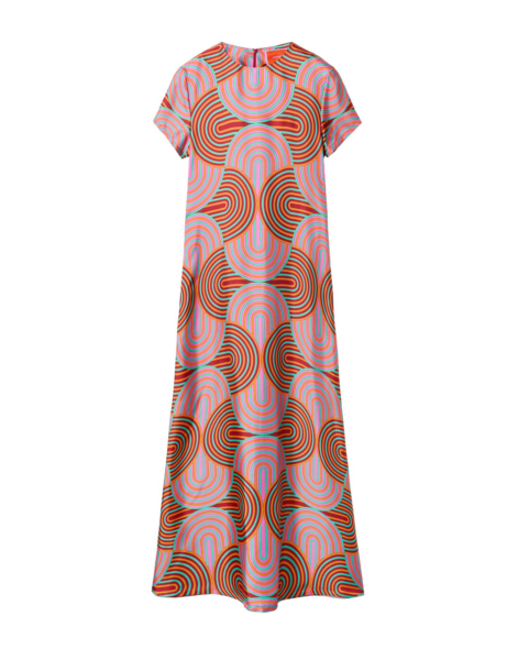 La DoubleJ Chemise Swing Dress Florence Placée Ivory in Silk Twill - Dresses - Milanese Maximalist Fashion at Luxury Shoes 