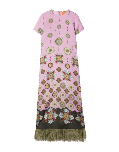 La DoubleJ Cherie Scarf Dress Bounty Placée Navy in Crepe De Chine - Dresses - Milanese Maximalist Fashion at Luxury Shoes 