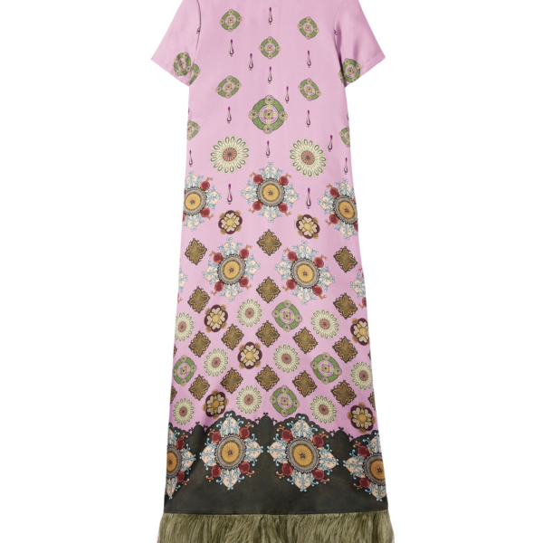 La DoubleJ Cherie Scarf Dress Bounty Placée Navy in Crepe De Chine