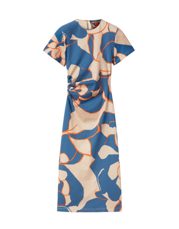 La DoubleJ Chevron Mini Dress Multicolor Pink & Red in Knit Chevron - Dresses - Milanese Maximalist Fashion at Luxury Shoes 