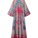 La DoubleJ Chignon Dress Queen Peony Placée Red in Techno Crepe de Chine - Dresses - Milanese Maximalist Fashion at Luxury Shoes 