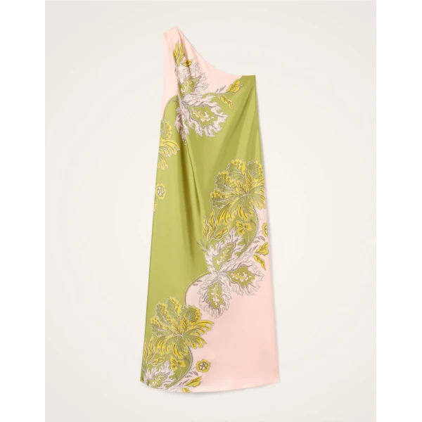 La DoubleJ En Pointe Dress Florette Yellow in Silk Linen Organdie - Dresses - Milanese Maximalist Fashion at Luxury Shoes 