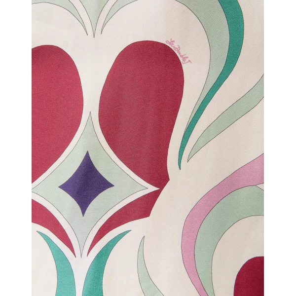 La DoubleJ Eve Midi Dress Macro Jive Ecru in Silk Twill - Dresses - Milanese Maximalist Fashion at Luxury Shoes 