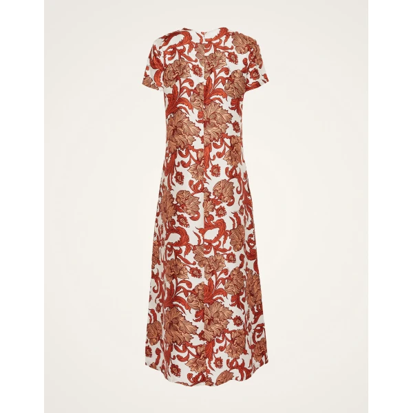 La DoubleJ Eve Midi Dress Sylph Khaki in Crepe Marocain - Dresses - Milanese Maximalist Fashion at Luxury Shoes 