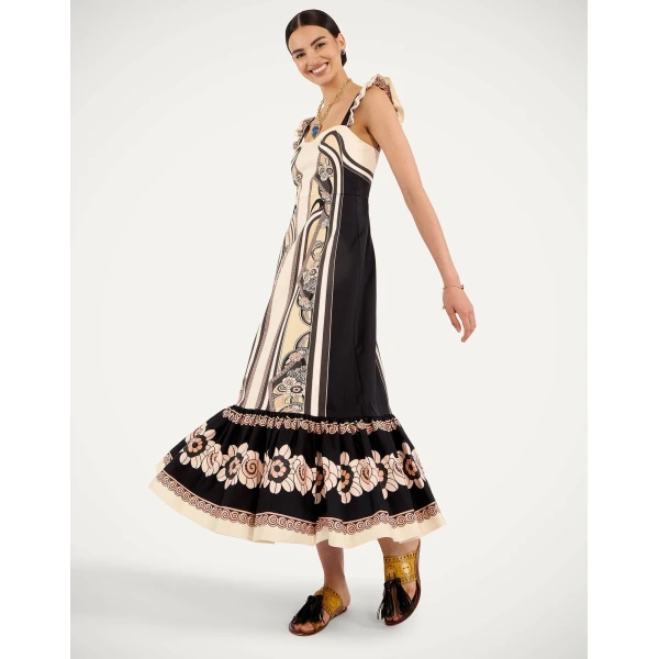 La DoubleJ Gingerbread Dress Ambrosia Placée Pale Pink in Flat Cotton Stretch - Dresses - Milanese Maximalist Fashion at Luxury Shoes 