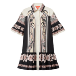 La DoubleJ Gingerbread Dress Palazzo Placée Chocolate in Flat Cotton Stretch - Dresses - Milanese Maximalist Fashion at Luxury Shoes 