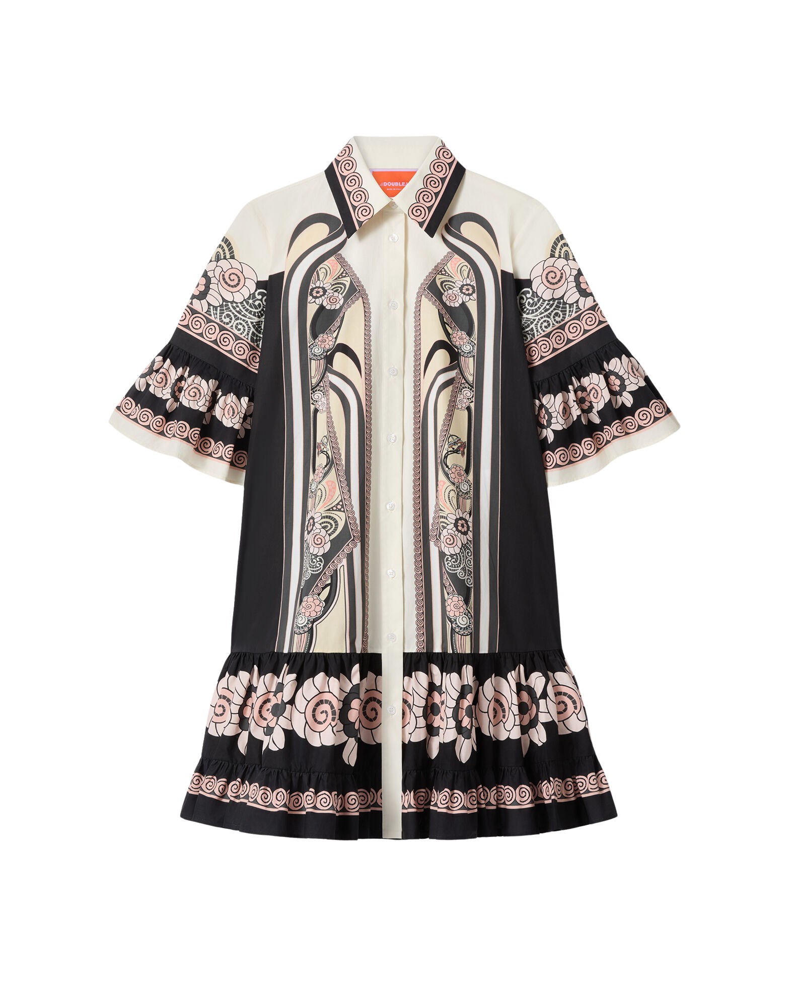 La-Double-J-Gingerbread-Dress-Palazzo-Placee-Chocolate-in-Flat-Cotton-Stretch81979_nobg La DoubleJ Gingerbread Dress Palazzo Placée Chocolate in Flat Cotton Stretch - Dresses - Milanese Maximalist Fashion at Luxury Shoes