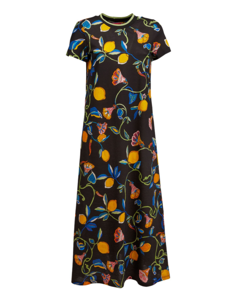 La DoubleJ Lacey Muumuu Dress Solid White Smoke in Embroidered Cotton - Dresses - Milanese Maximalist Fashion at Luxury Shoes 