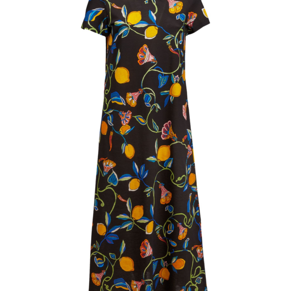 La DoubleJ Lacey Muumuu Dress Solid White Smoke in Embroidered Cotton