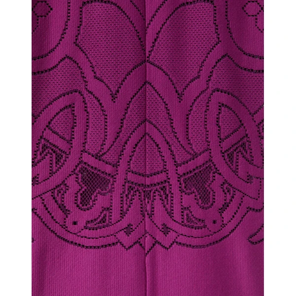 La DoubleJ Lacey Swing Dress Solid Purple in Embroidered Cotton - Dresses - Milanese Maximalist Fashion at Luxury Shoes 