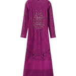 La DoubleJ Lacey Swing Dress Solid Purple in Embroidered Cotton - Dresses - Milanese Maximalist Fashion at Luxury Shoes 