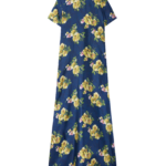 La DoubleJ Lela Dress Dea Dahlia Blue Petrol in Compact Jersey - Dresses - Milanese Maximalist Fashion at Luxury Shoes 