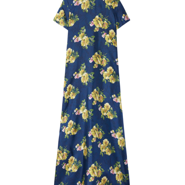 La DoubleJ Lela Dress Dea Dahlia Blue Petrol in Compact Jersey