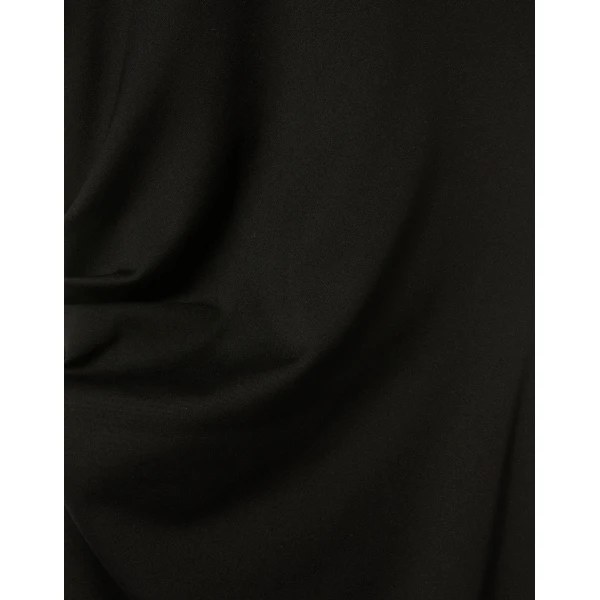 La DoubleJ Lela Dress Solid Black in Double Punto Milano - Dresses - Milanese Maximalist Fashion at Luxury Shoes 