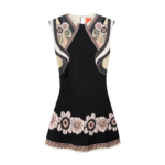 La DoubleJ Lela Mini Dress Ambrosia Placée Black in Interlock Jersey - Dresses - Milanese Maximalist Fashion at Luxury Shoes 