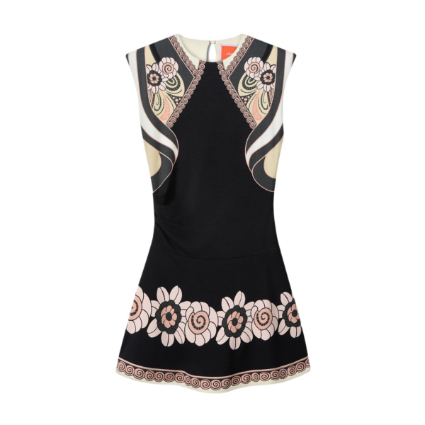 La DoubleJ Lela Mini Dress Ambrosia Placée Black in Interlock Jersey