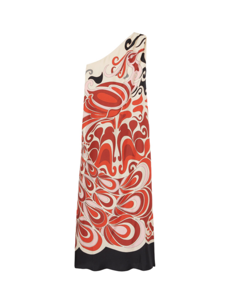 La DoubleJ Long And Sassy Dress Tangle Light Blue in Silk Twill - Dresses - Milanese Maximalist Fashion at Luxury Shoes 